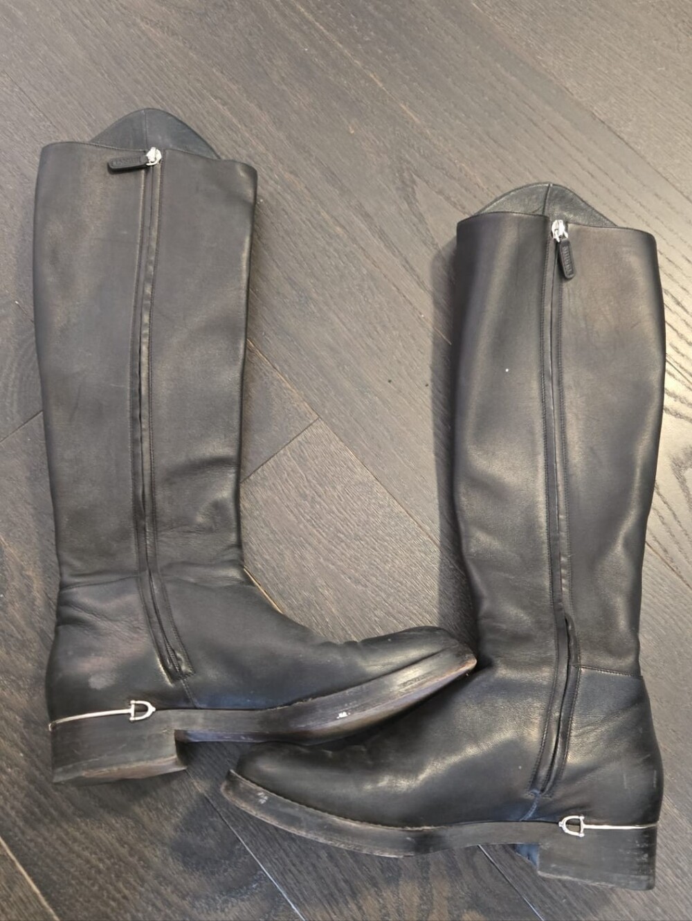 Gucci Black Leather Over-the-Knee Riding Boots